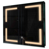 Specchio LED Quadrato | Pulsante touch | Luce bianca calda - Reyze Serie Salono Modello 2